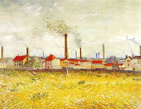 Factories At Asnieres Seen From The Quai De Clichy By Vincent Van Gogh Paint By Number