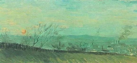 Factories Seen From A Hillside In Moonlight By Vincent Van Gogh Paint By Number