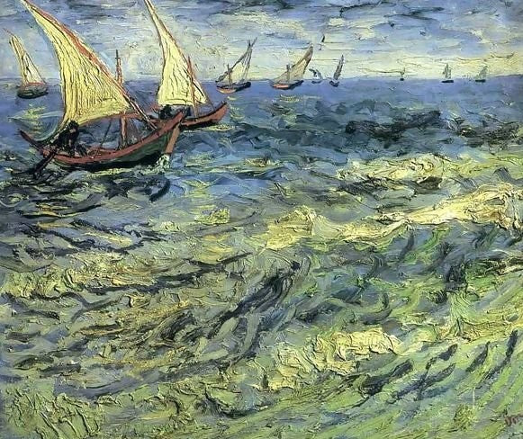 Fishing Boats At Sea By Vincent Van Gogh Paint By Number