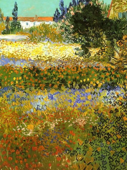 Flowering Garden By Vincent Van Gogh Paint By Number