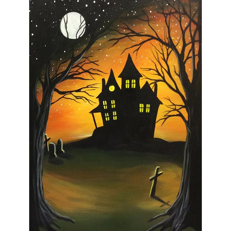 haunted house painting