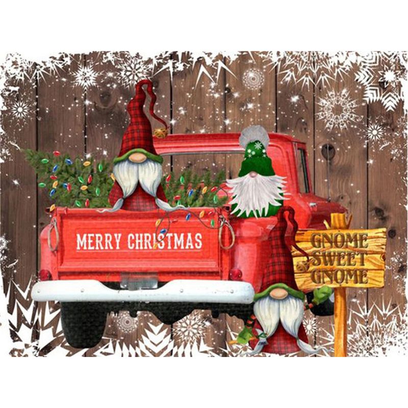  Christmas Paint by Numbers for Adults,Red Truck Paint