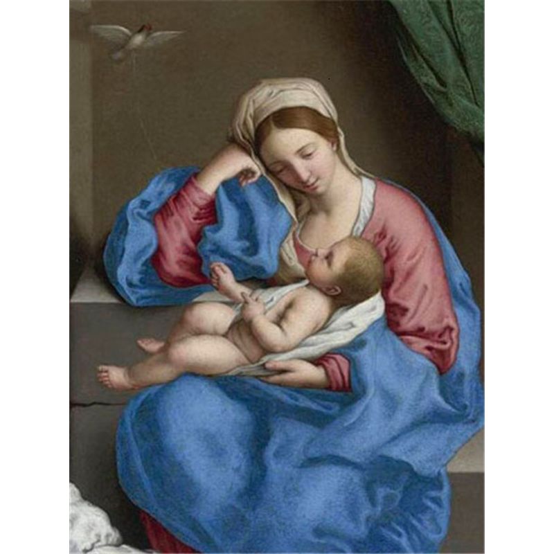 Paint By Number Virgin Mary Holding Jesus- Giovan Battista Salvi