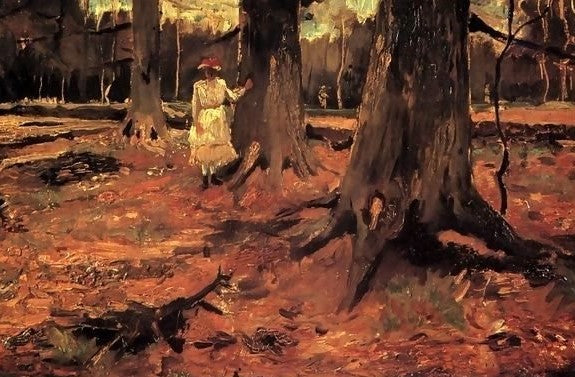 Girl In White In The Woods By Vincent Van Gogh Paint By Number