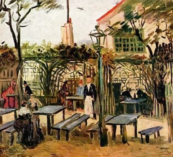 Garden Restaurant On Montmartre (La Guinguette) By Vincent Van Gogh Paint by Number
