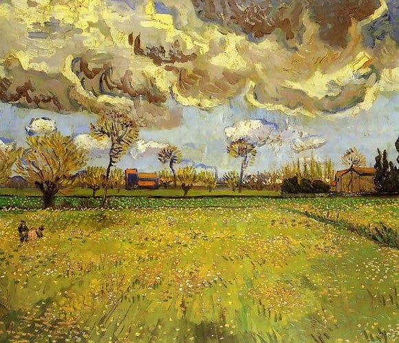 Landscape Under A Stormy Sky By Vincent Van Gogh Paint By Number