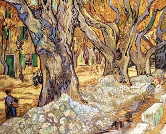 Large Plane Trees By Vincent Van Gogh Paint by Number