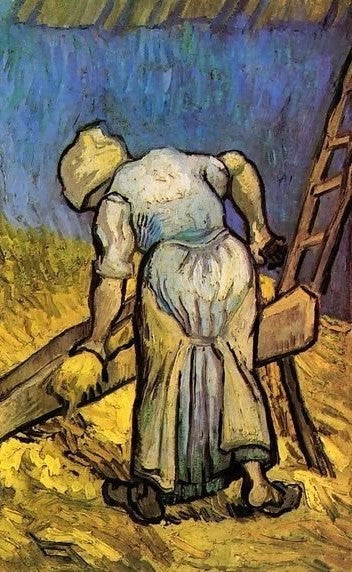 Peasant Woman Cutting Straw By Vincent Van Gogh Paint by Number