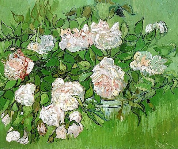 Pink Roses By Vincent Van Gogh Paint by Number