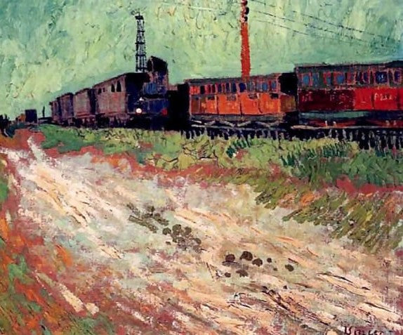 Railway Carriages By Vincent Van Gogh Paint by Number