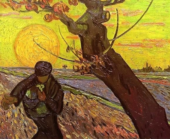 Sower With Setting Sun By Vincent Van Gogh Paint by Number