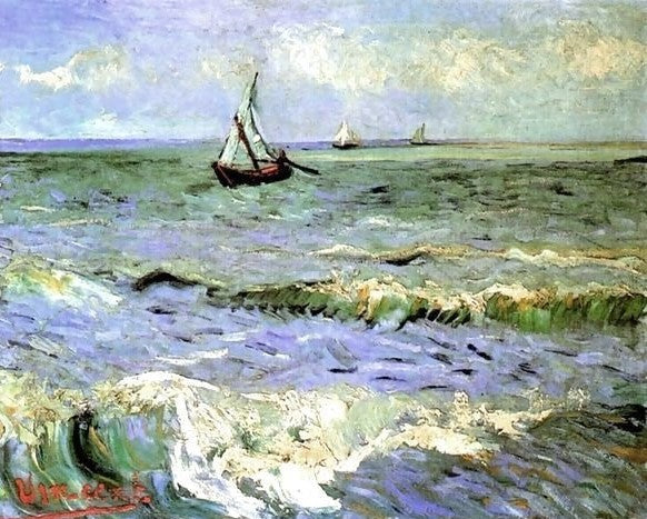 Seascape At Saintes Maries I By Vincent Van Gogh Paint by Number