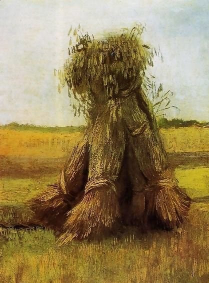 Sheaves Of Wheat In A Field By Vincent Van Gogh Paint by Number