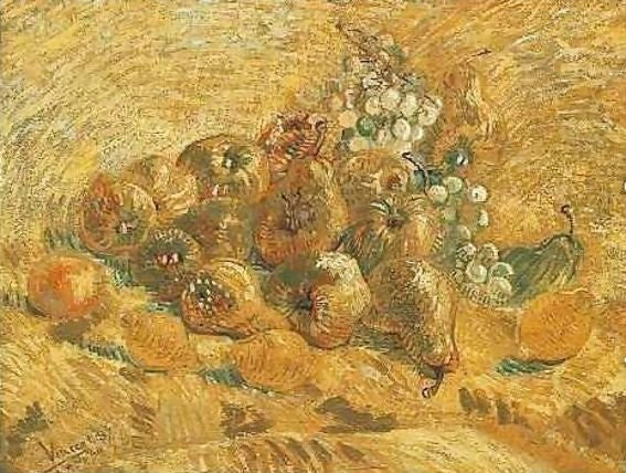 Still Life With Grapes Pears And Lemons By Vincent Van Gogh Paint by Number