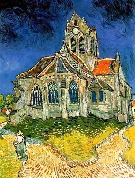 The Church At Auvers By Vincent Van Gogh Paint by Number
