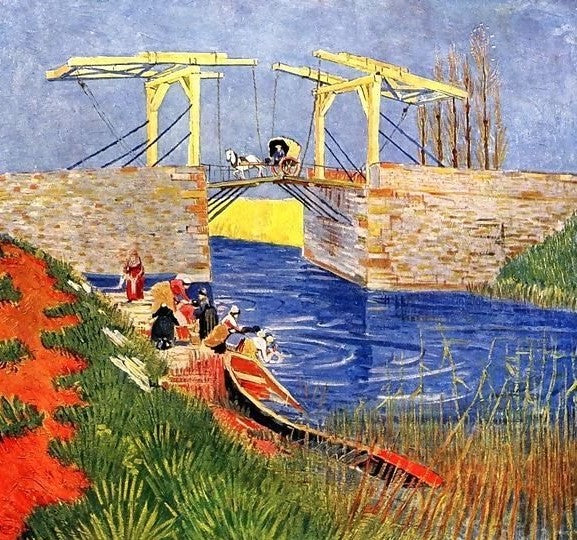 The Langlois Bridge At Arles With Women Washing By Vincent Van Gogh Paint by Number
