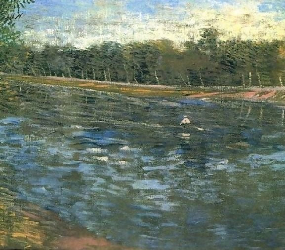 The Seine With A Rowing Boat By Vincent Van Gogh Paint by Number
