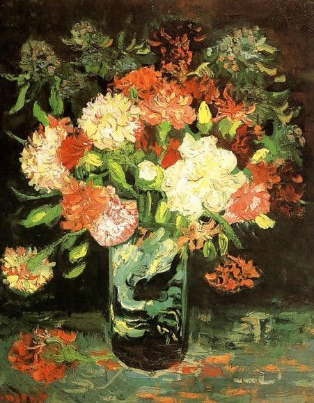 Vase With Carnations By Vincent Van Gogh Paint by Number