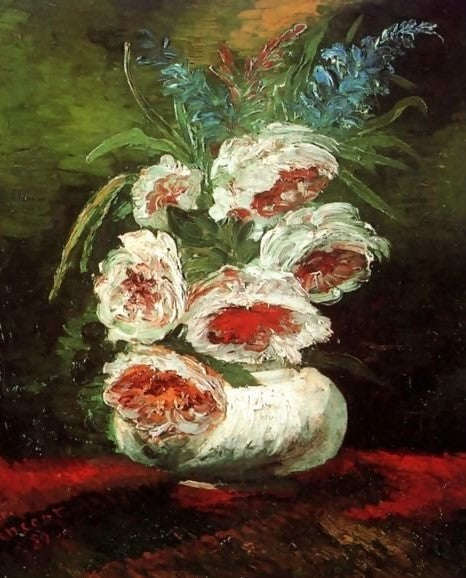 Vase With Peonies By Vincent Van Gogh Paint by Number