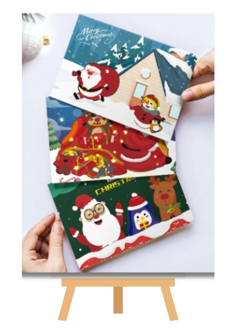 Paint by Number Christmas Cards