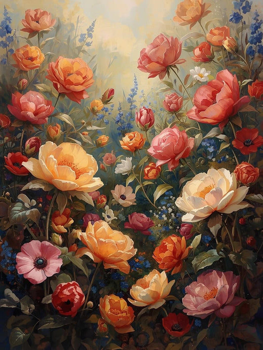 Paint by Number Wildflower Garden Glow – DIY Paint by Number Kit