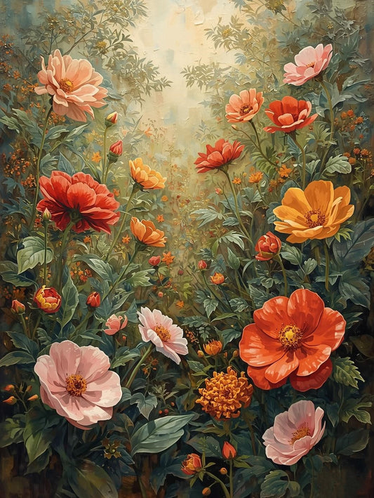 Paint by Number Secret Garden Wildflowers – DIY Paint by Number Kit
