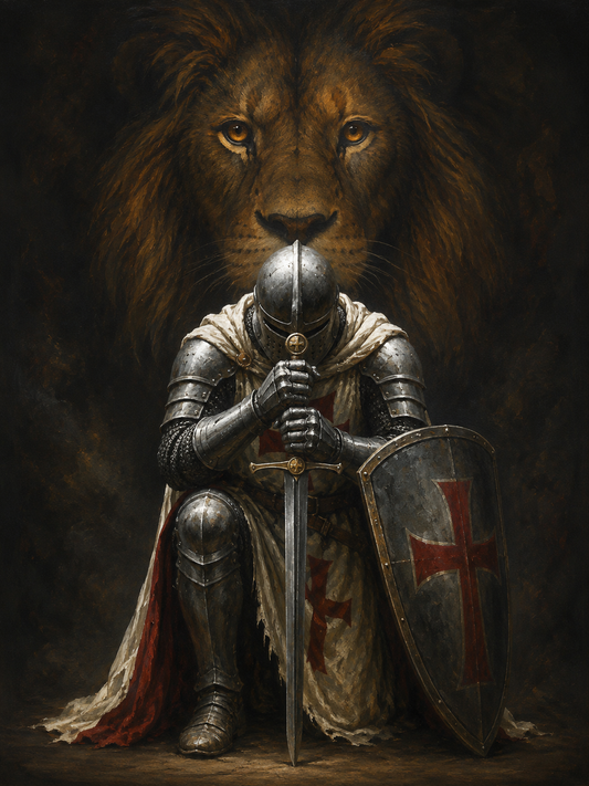 Paint by Number Lionheart Crusader Knight – DIY Adult Painting Kit