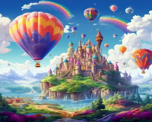 Paint by Number Whimsical Flight Hot Air Balloon