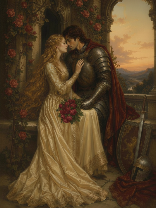 Paint by Number Knights Castle Rose Romance – Paint by Number for Adults