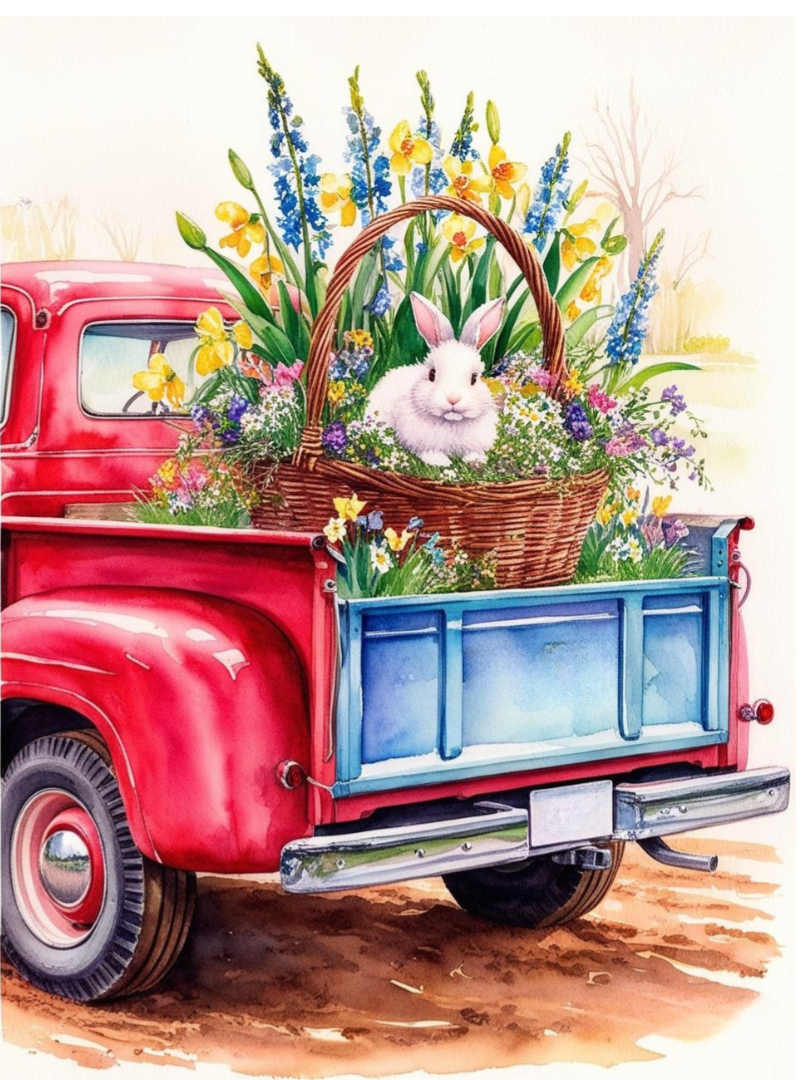 Paint By Number Easter Truck