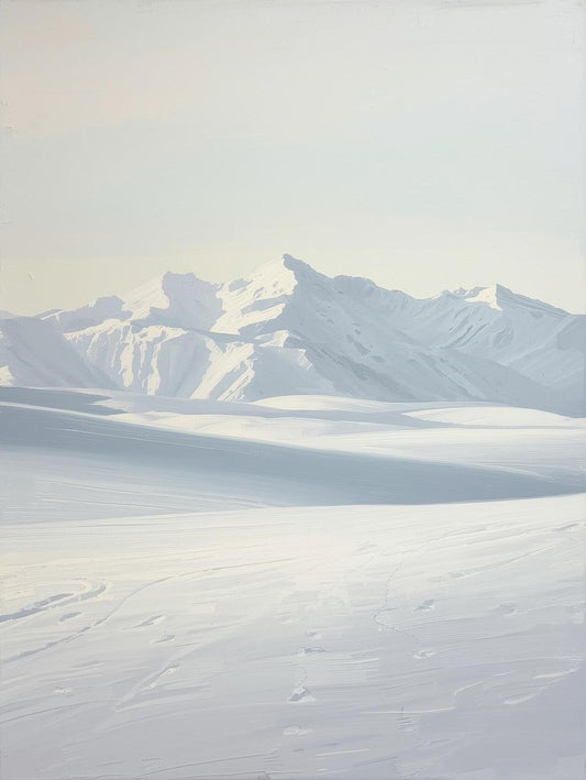 Paint by Number Minimal Snowy Mountain Horizon - Paint by Number Kit for Adults