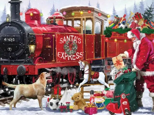 Paint By Number Santa's Express Journey