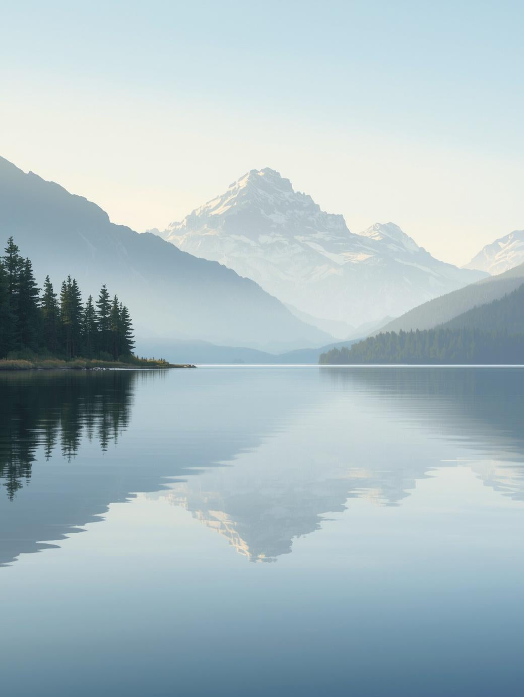 Paint by Number Misty Mountain Lake Reflection – Paint by Number Kit for Adults