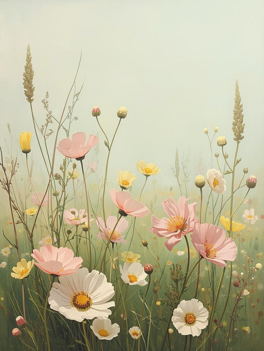 Paint by Number Soft Wildflower Meadow – DIY Paint by Number Kit
