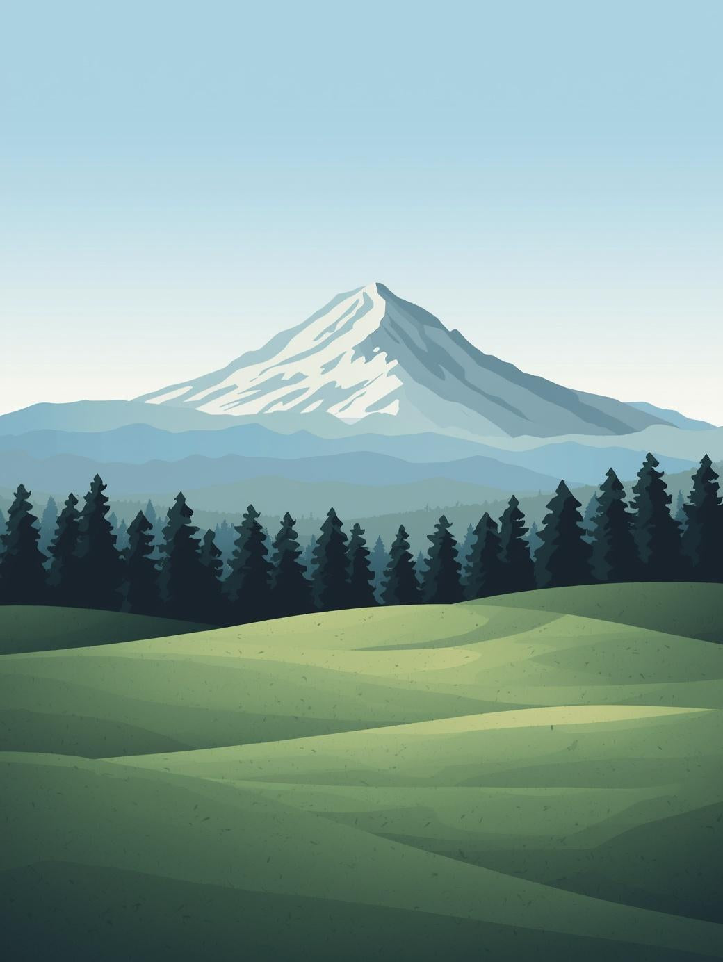 Paint by Number Rolling Green Mountain Hills – Beginner Friendly Paint by Number Kit