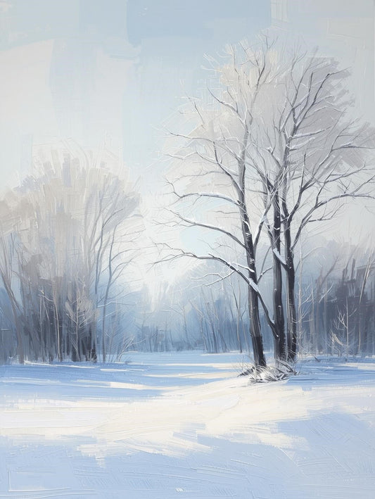 Paint by Number Snowy Forest Path - DIY Paint by Number Canvas Kit for Adults