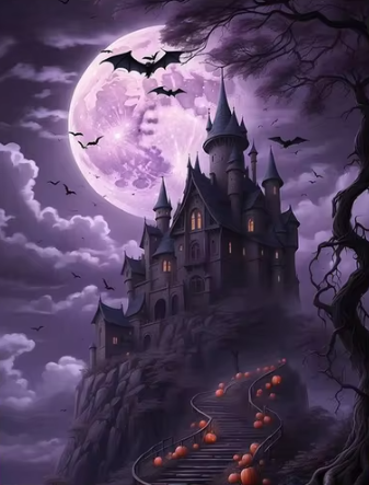 Haunted Castle Paint by Number