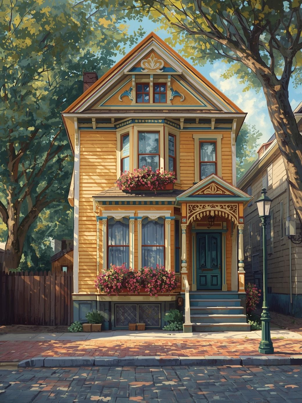 Paint by Number Colorful Victorian House