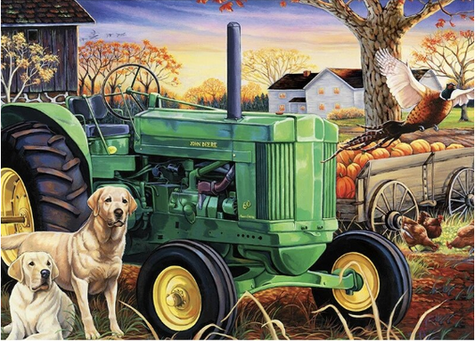 Paint By Number Farmer Tractor and Pups
