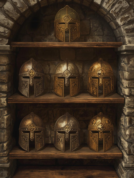 Paint by Number Medieval Knight Helmets Collection – DIY Adult Painting Kit
