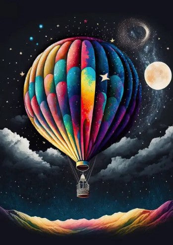 Sky High Masterpiece Hot Air Balloon Paint by Numbers