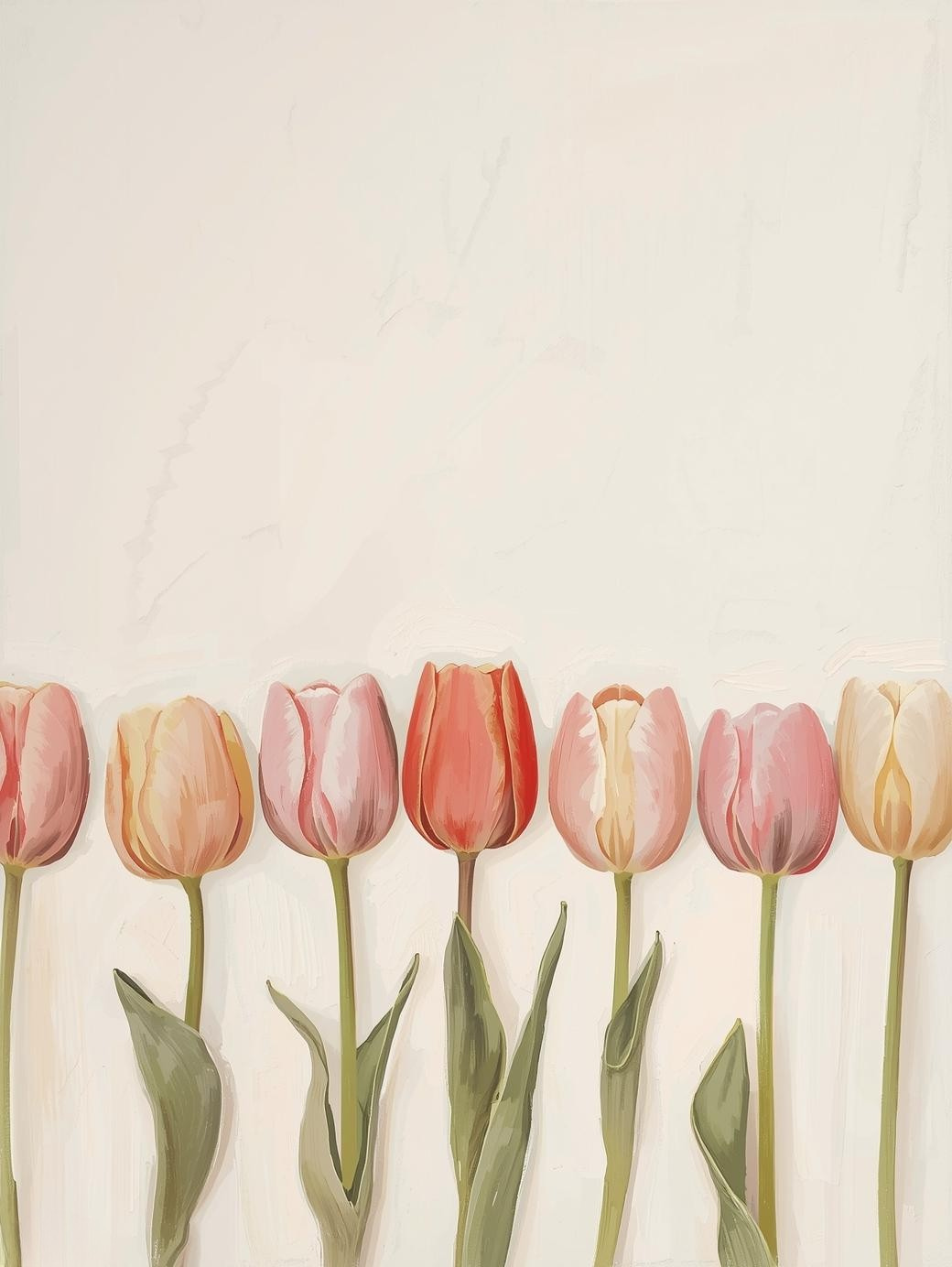 Paint by Number Tulip Garden – Lush Floral Canvas DIY Kit for Adults, Vibrant Spring Landscape Painting