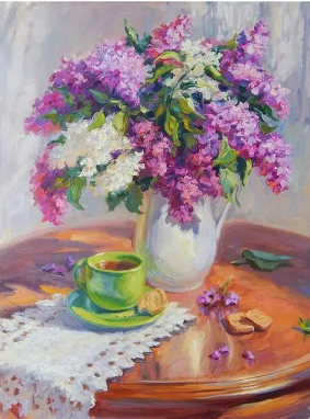 Paint by Number Lilac Blooms