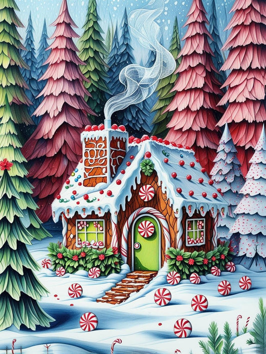 Paint by Number Alpine Gingerbread House