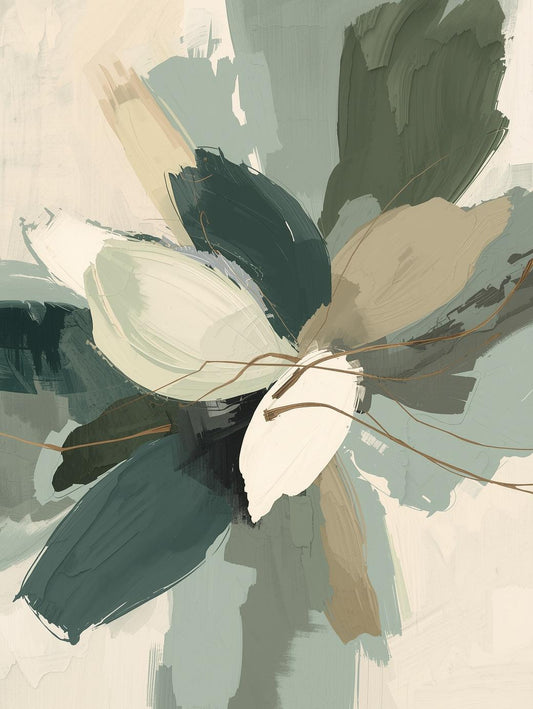 Paint by Number Botanical Brush Bloom – Abstract Flower Paint Kit