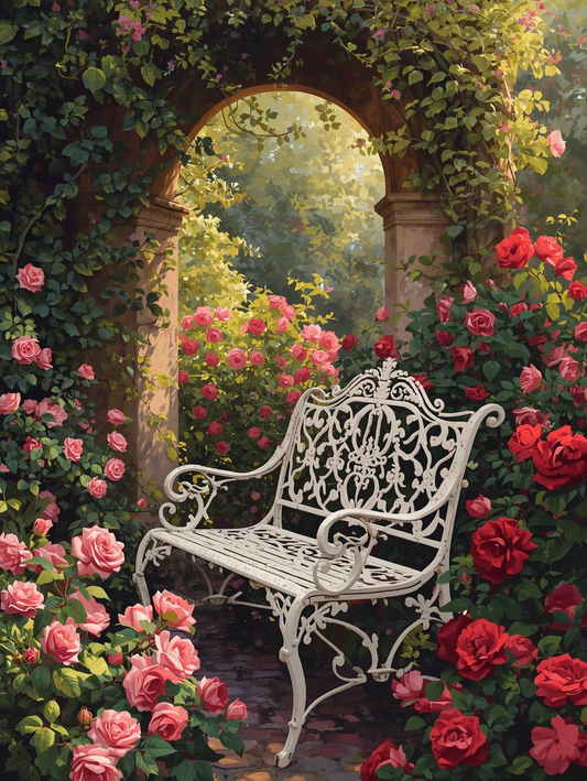 Paint by Number Paint by Number Victorian Garden with Flowers