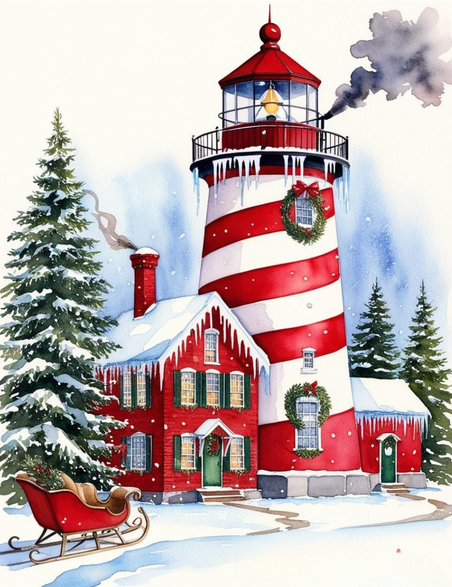 Paint by Number North Pole Lighthouse