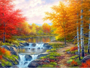 Paint By Number Autumn Creek Tranquility