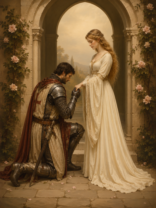 Paint by Number Medieval Knight’s Devotion – Acrylic Painting Kit for Adults