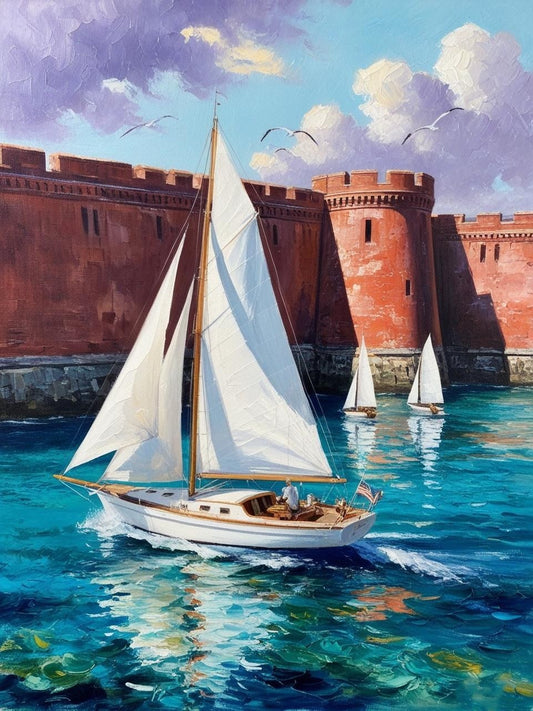 Paint by Number Dry Tortugas National Park (Florida)-Nautical View of Fort Jefferson